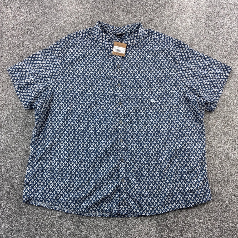 NWT Eddie Bauer Baja Shirt Mens 4XB Short Sleeve Print Button‎ Up Casual